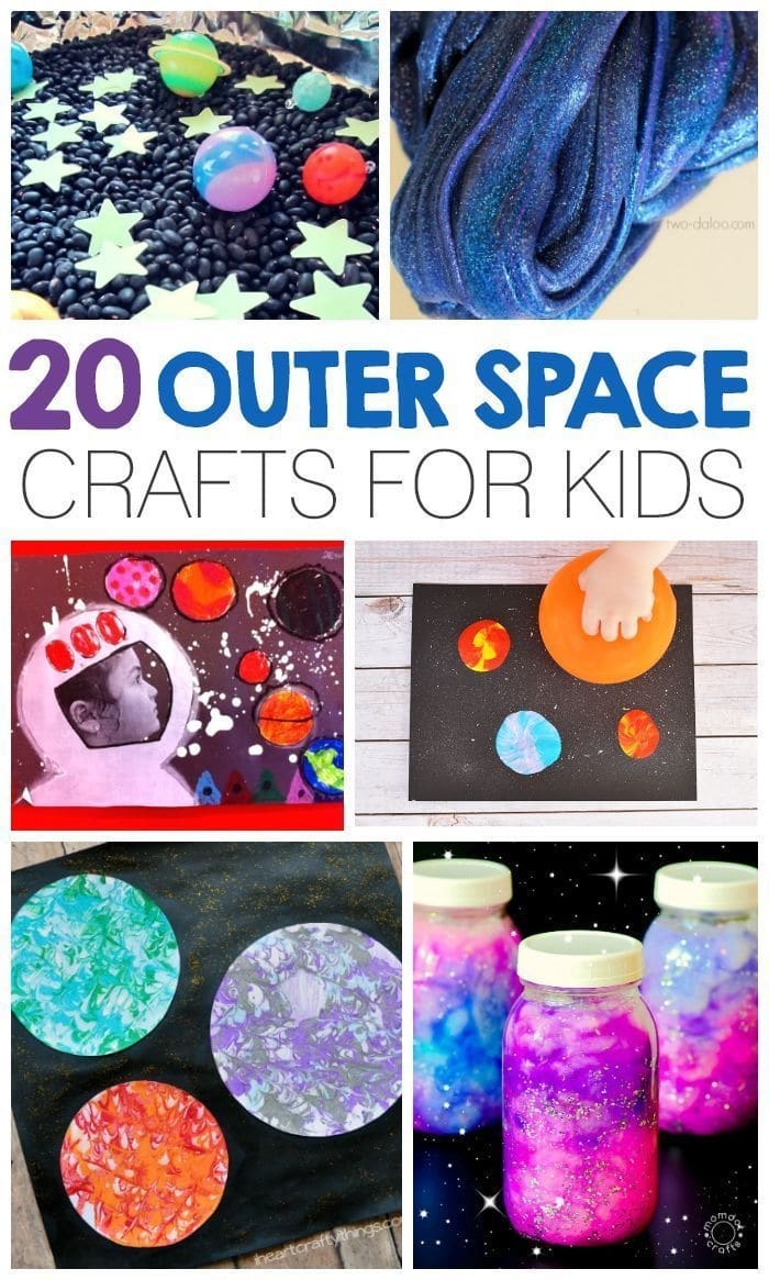  Outer Space Crafts For Kids! Make Galaxy Jars, Space Play Dough, Astronaut Pictures And So Mu