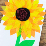 Easy Tissue Paper Sunflower Craft